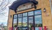 The inviting entrance of El Dorado Hills Town Center Blvd Sourdough & Co. showcasing a menu focused on the best sandwiches, soups, and salads