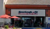 The inviting entrance of Roseville Foothills Blvd Sourdough & Co. showcasing a menu focused on the best sandwiches, soups, and salads