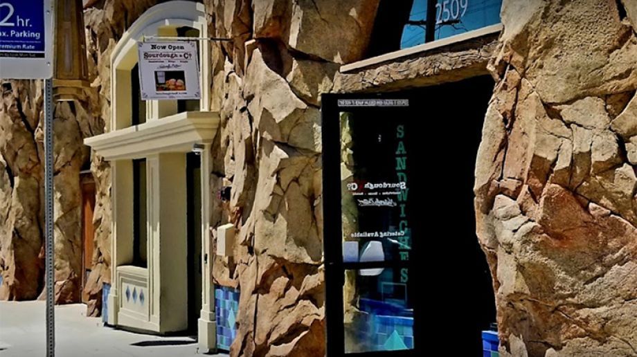 The inviting entrance of Berkeley Sourdough & Co. showcasing a menu focused on the best sandwiches, soups, and salads